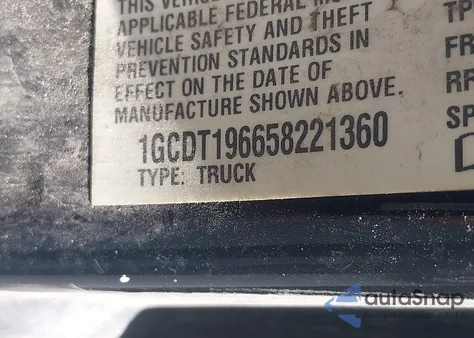 2005 Chevrolet Colorado Ls z USA, uszkodzony, nr VIN 1GCDT196658221360